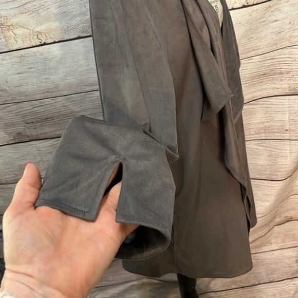 Gretchen Scott Designs Waterfall Cardigan Suede-look Open Front Size XL - Picture 5 of 9